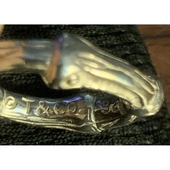TIFFANY & CO. 1996 925 Sterling Silver Bamboo Ring size 3 - Picture 2 of 5